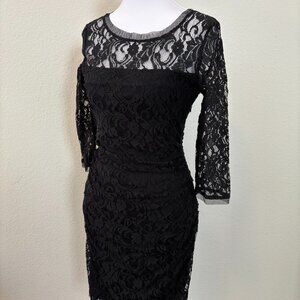Elegant Black Lace Dress | Max & Cleo | Size 4 |Mint Condition